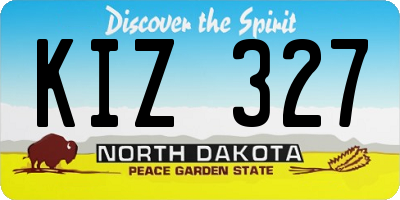 ND license plate KIZ327