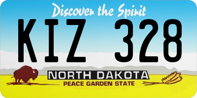 ND license plate KIZ328