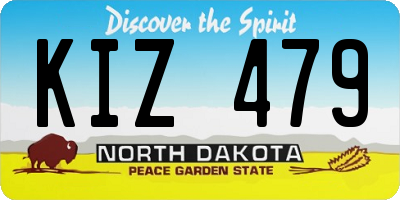 ND license plate KIZ479