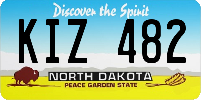 ND license plate KIZ482