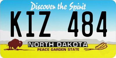 ND license plate KIZ484