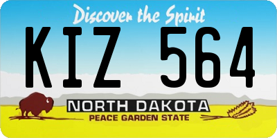 ND license plate KIZ564