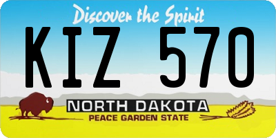 ND license plate KIZ570