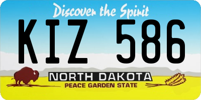 ND license plate KIZ586