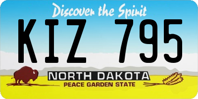 ND license plate KIZ795