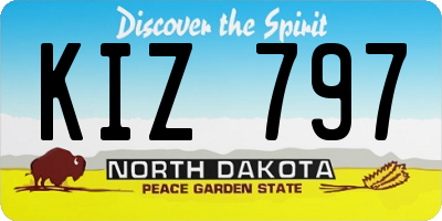ND license plate KIZ797