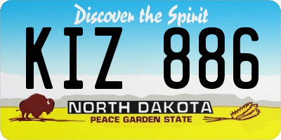 ND license plate KIZ886