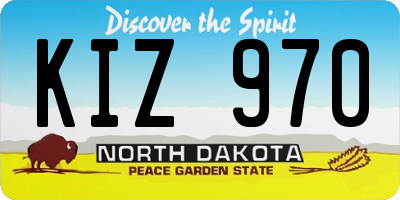 ND license plate KIZ970