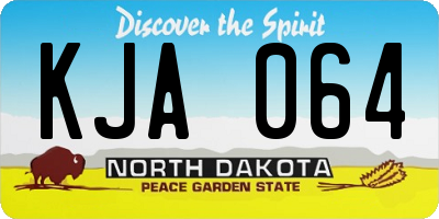 ND license plate KJA064