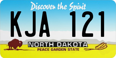 ND license plate KJA121