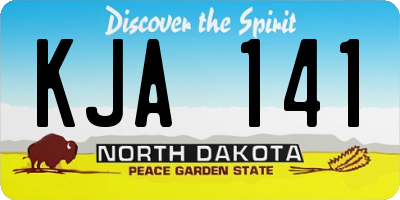 ND license plate KJA141