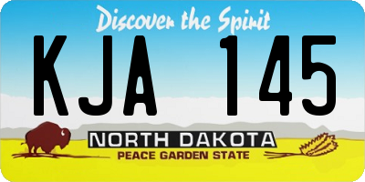 ND license plate KJA145