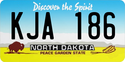 ND license plate KJA186