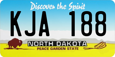 ND license plate KJA188