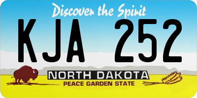 ND license plate KJA252