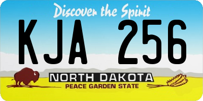 ND license plate KJA256