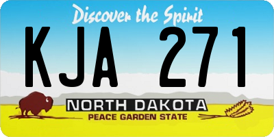ND license plate KJA271