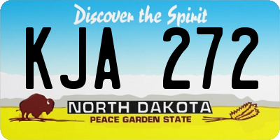 ND license plate KJA272