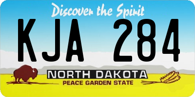 ND license plate KJA284