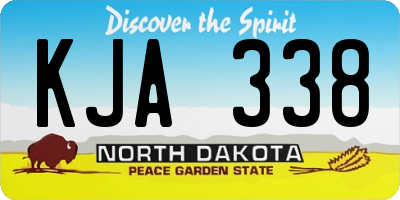 ND license plate KJA338