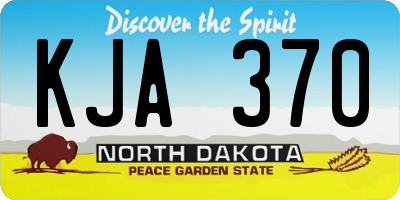 ND license plate KJA370