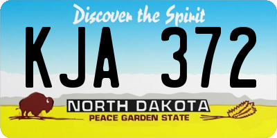 ND license plate KJA372