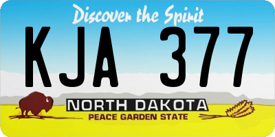 ND license plate KJA377