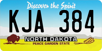 ND license plate KJA384