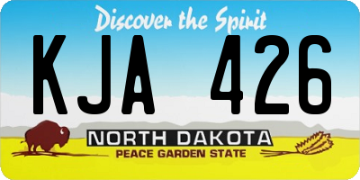 ND license plate KJA426