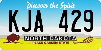 ND license plate KJA429