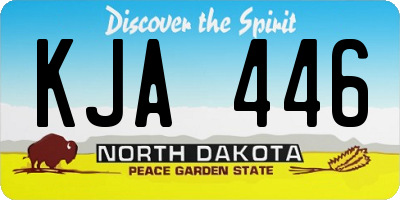 ND license plate KJA446