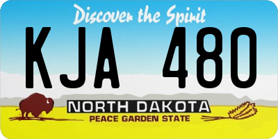 ND license plate KJA480