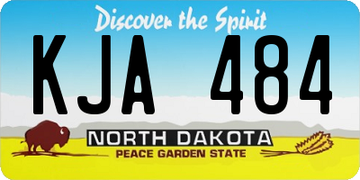 ND license plate KJA484