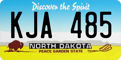 ND license plate KJA485