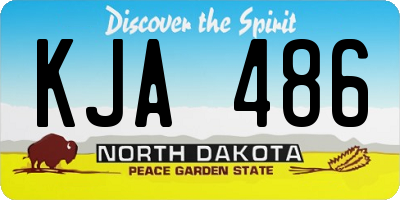 ND license plate KJA486