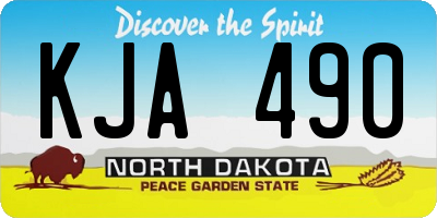 ND license plate KJA490