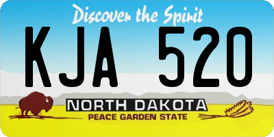 ND license plate KJA520