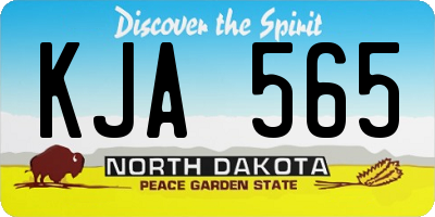 ND license plate KJA565