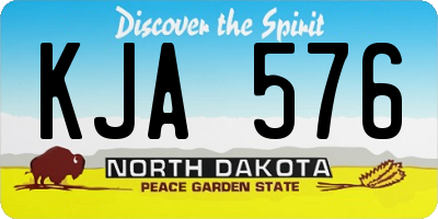 ND license plate KJA576