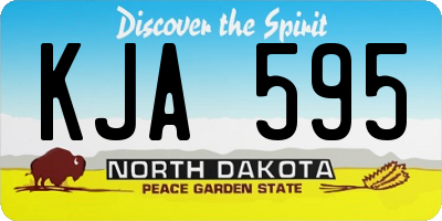 ND license plate KJA595