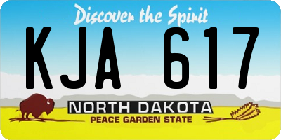 ND license plate KJA617
