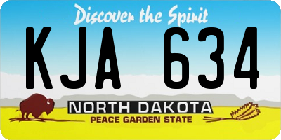ND license plate KJA634