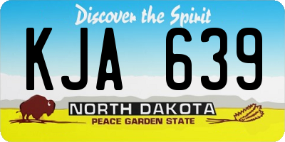 ND license plate KJA639