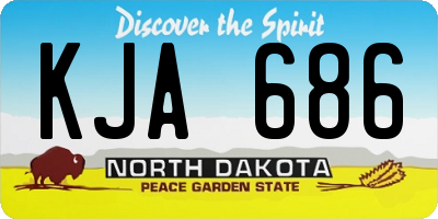 ND license plate KJA686