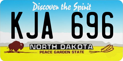 ND license plate KJA696