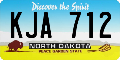 ND license plate KJA712