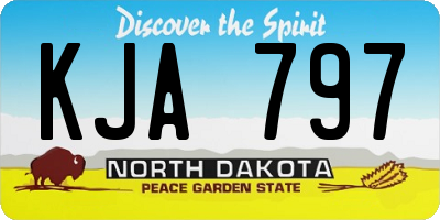 ND license plate KJA797