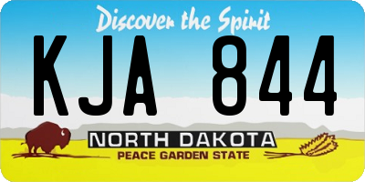 ND license plate KJA844