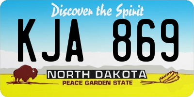 ND license plate KJA869