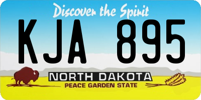 ND license plate KJA895